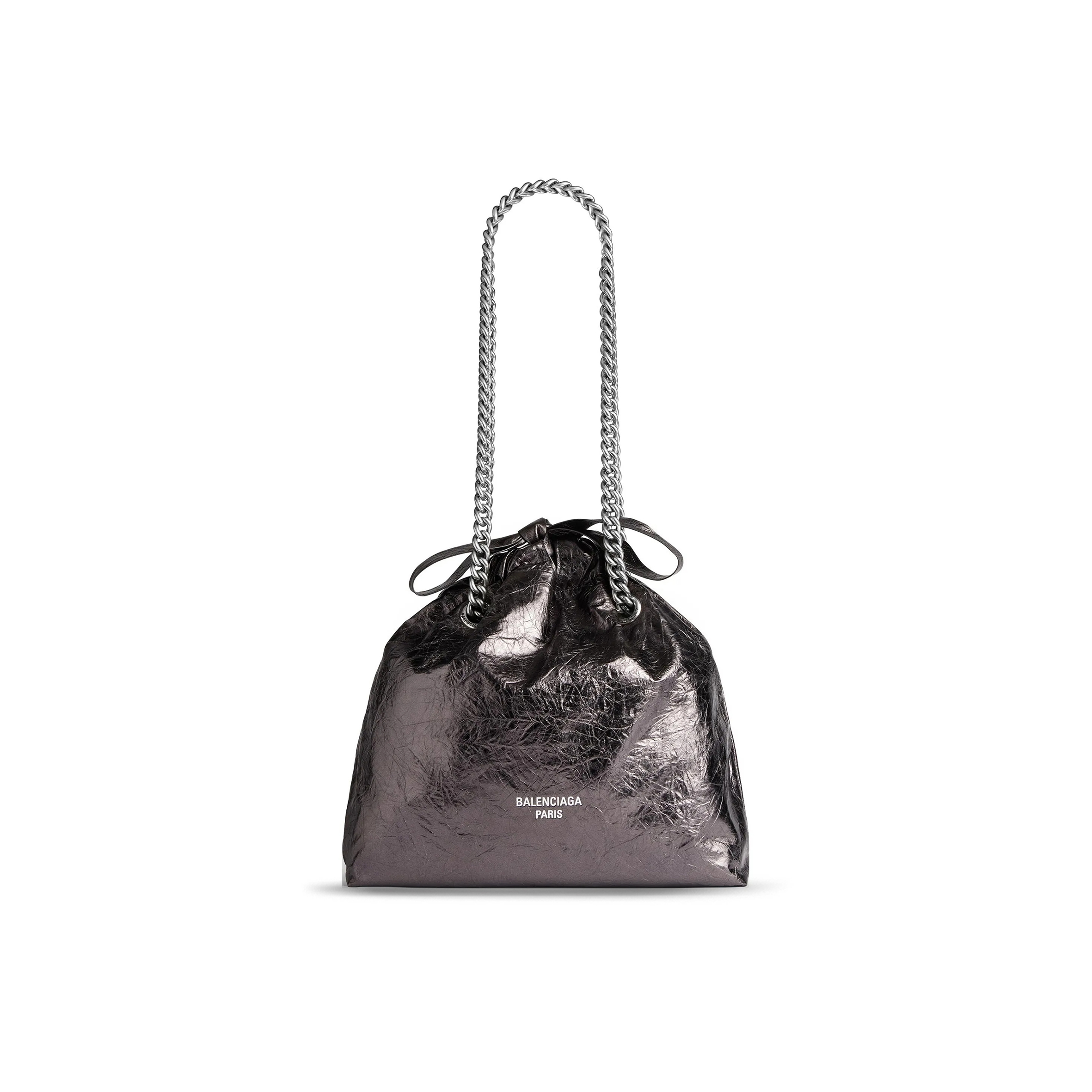 Ba*len*cia*ga women''s crush tote bag small in silver 7429422aatg1314 (25.9*23.9*9.9cm)